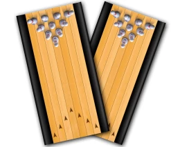 Bowling Lane Cornhole Wraps - Set Of 2
