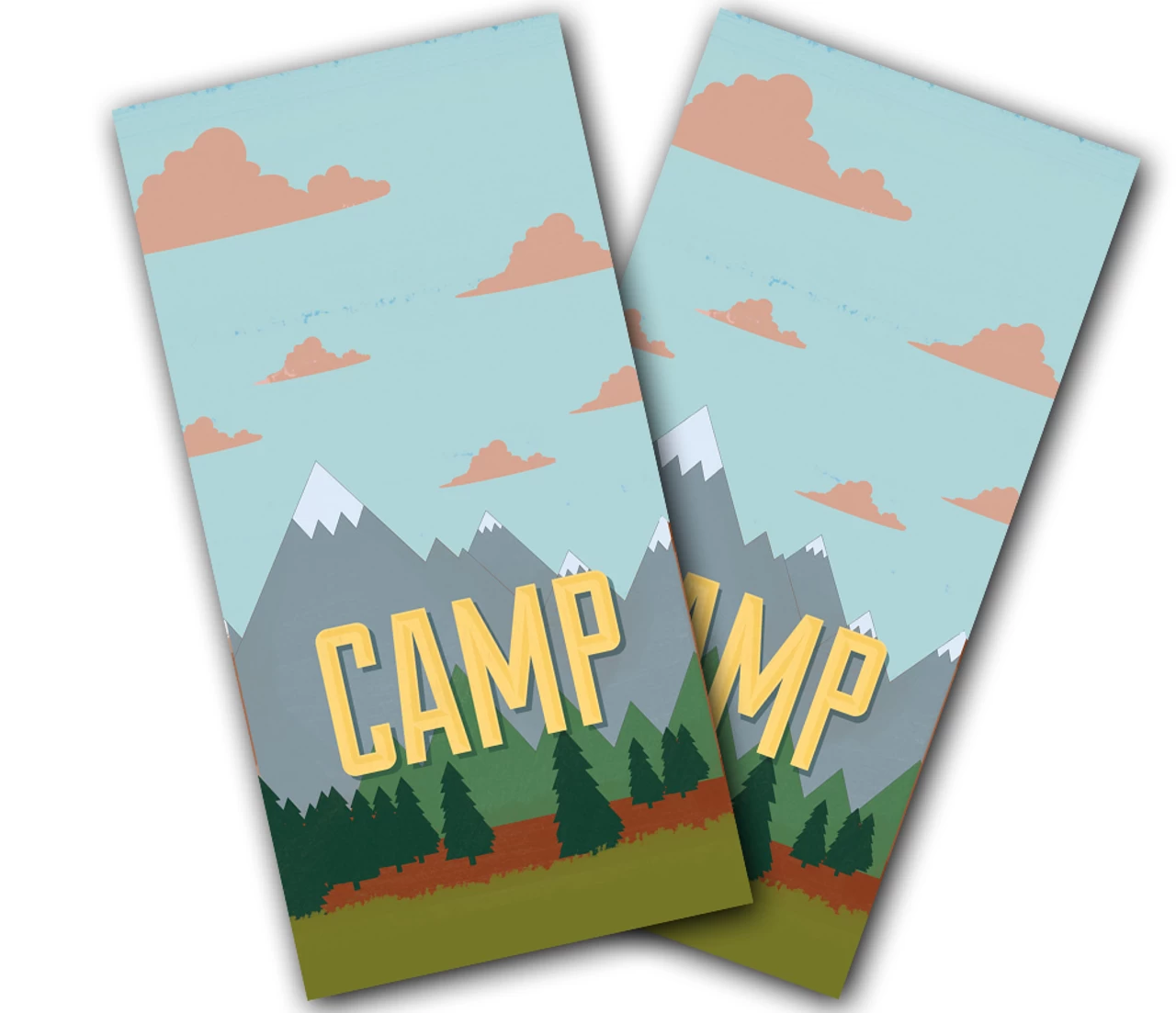 Camp Themed Cornhole Wraps - Set Of 2 3 Camp Themed Cornhole Wraps - Set Of 2
