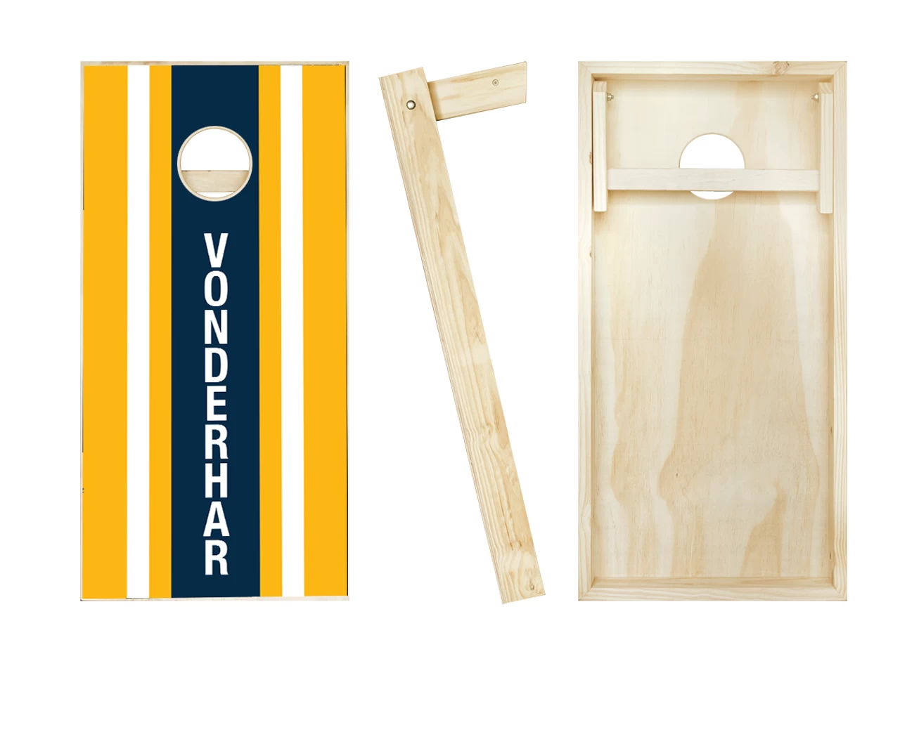 Personalized Striped Cornhole Set With Bags 4 Personalized Striped Cornhole Set With Bags - Image 2