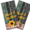 Sunflower Couple Cornhole Wraps - Set Of 2