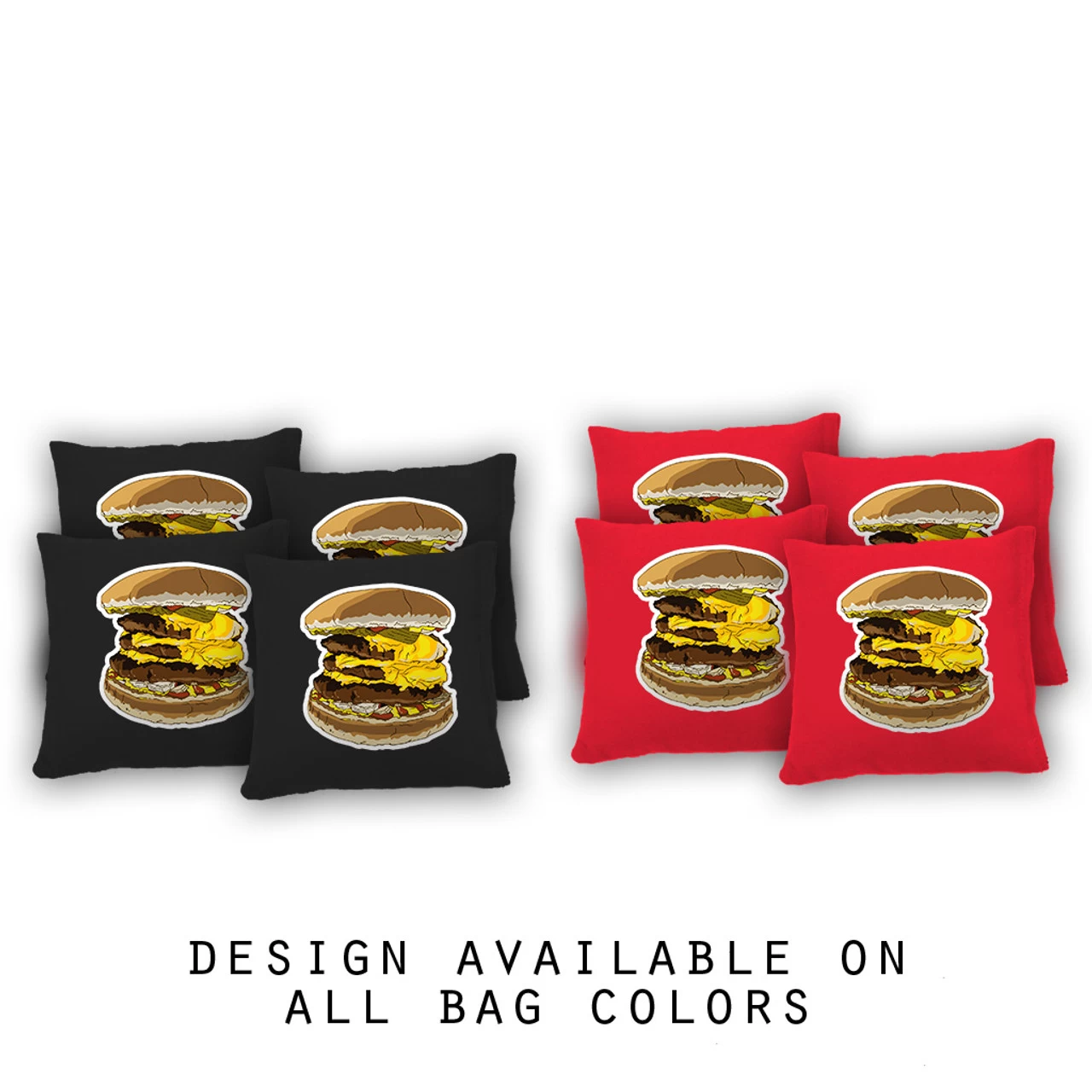Dirty Burger Cornhole Bags - Set Of 8 3 Dirty Burger Cornhole Bags - Set Of 8