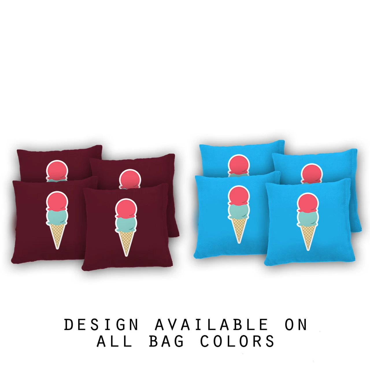 Ice Cream Cornhole Bags - Set Of 8 3 Ice Cream Cornhole Bags - Set Of 8