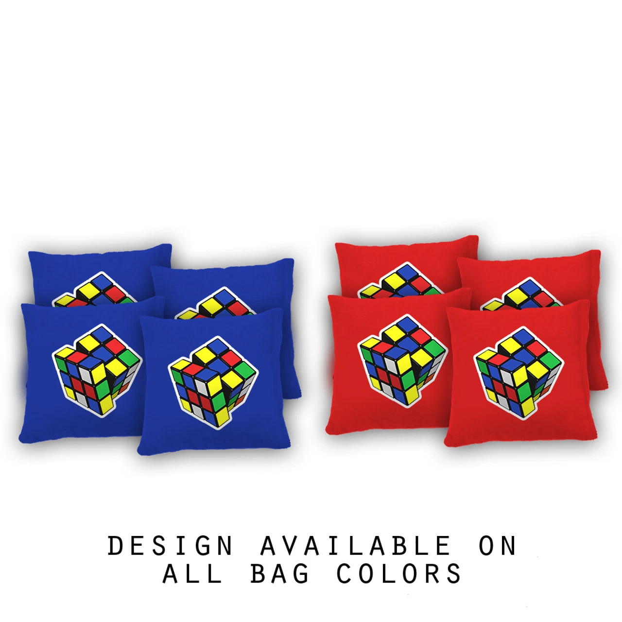 Rubix Cube Cornhole Bags - Set Of 8 3 Rubix Cube Cornhole Bags - Set Of 8