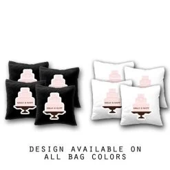 Custom Wedding Cake Cornhole Bags - Set Of 8