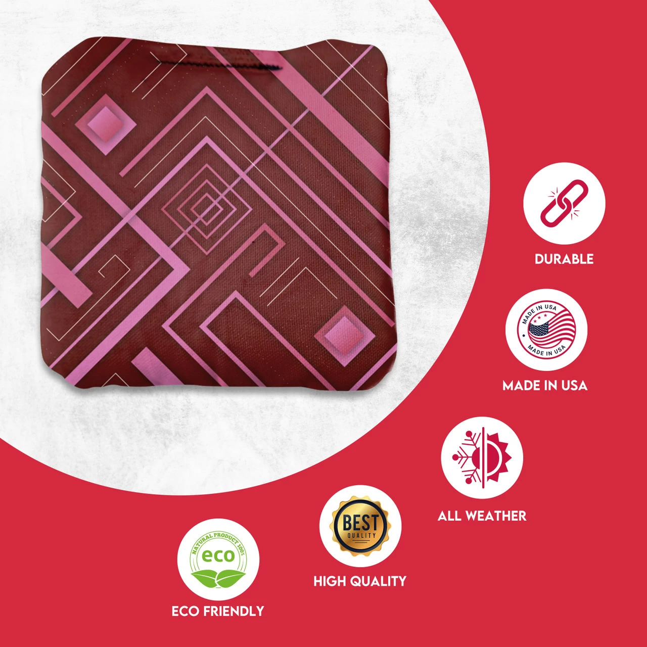 Blue Pink Lines Professional Cornhole Bags - Set Of 8 4 Blue Pink Lines Professional Cornhole Bags - Set Of 8 - Image 2