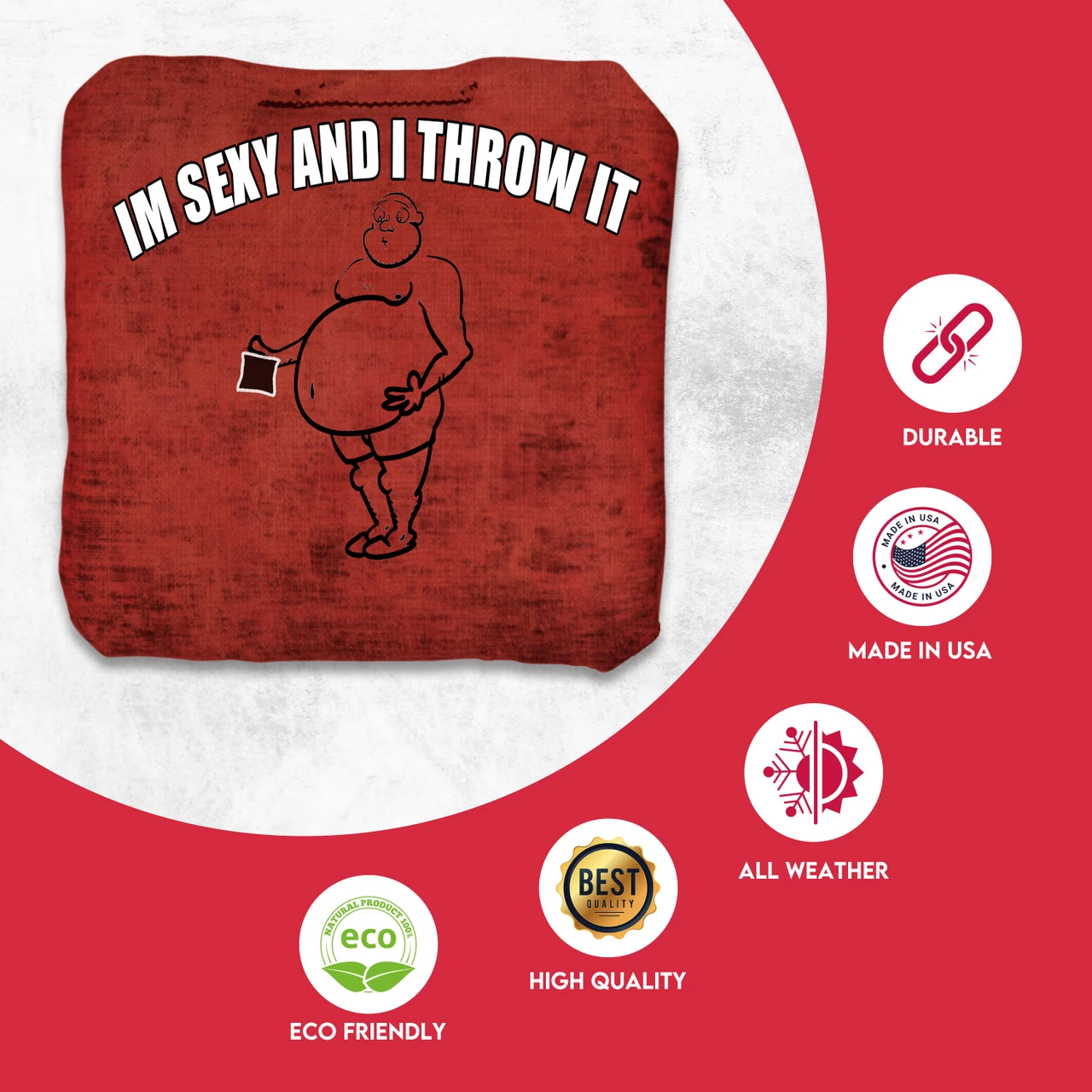 IM SEXY AND I THROW IT Professional Cornhole Bags - Set Of 8 4 IM SEXY AND I THROW IT Professional Cornhole Bags - Set Of 8 - Image 2