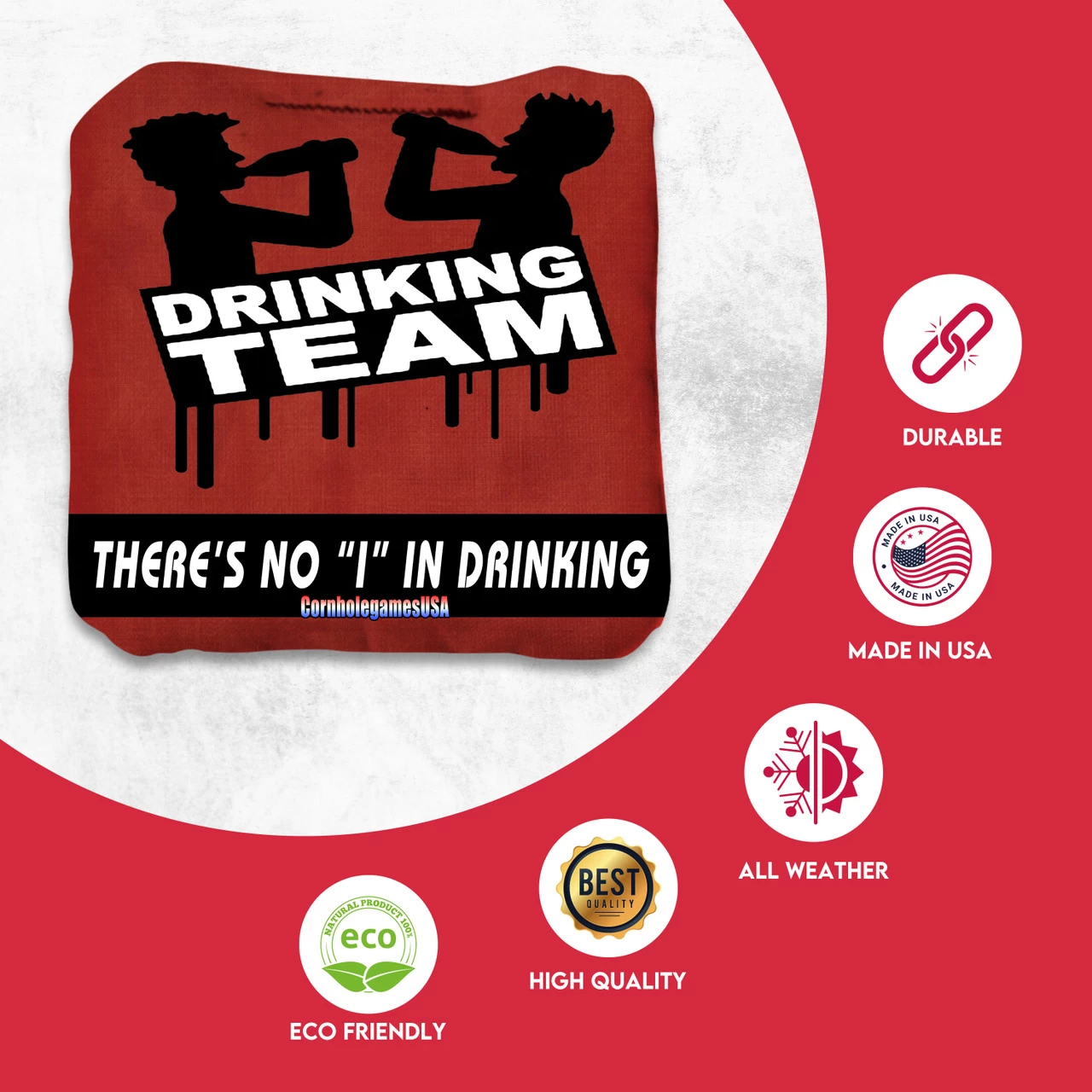 Drinking Team Professional Cornhole Bags - Set Of 8 4 Drinking Team Professional Cornhole Bags - Set Of 8 - Image 2