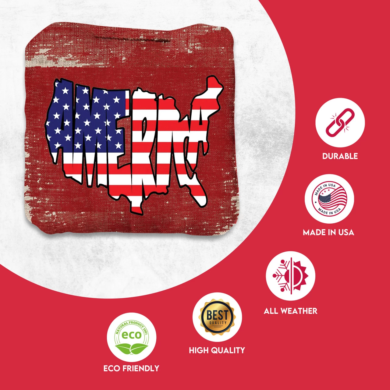 American Blue And Red Professional Cornhole Bags - Set Of 8 4 American Blue And Red Professional Cornhole Bags - Set Of 8 - Image 2