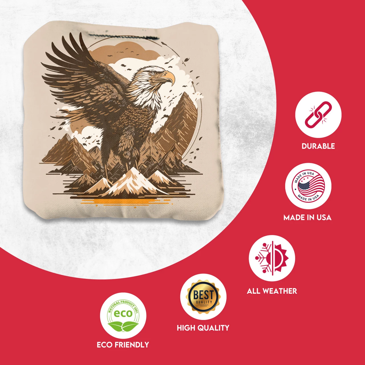 Blue Gold Eagle Professional Cornhole Bags - Set Of 8 4 Blue Gold Eagle Professional Cornhole Bags - Set Of 8 - Image 2