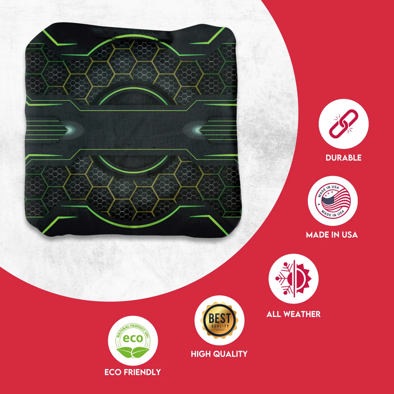 Blue Green Tech Professional Cornhole Bags - Set Of 8 4 Blue Green Tech Professional Cornhole Bags - Set Of 8 - Image 2