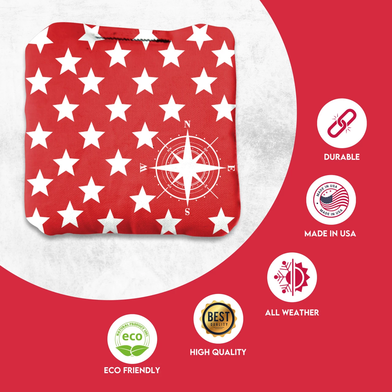 Compass Star Professional Cornhole Bags - Set Of 8 4 Compass Star Professional Cornhole Bags - Set Of 8 - Image 2