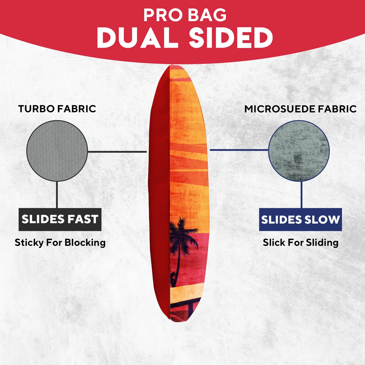 Blue Red Beach Professional Cornhole Bags - Set Of 8 5 Blue Red Beach Professional Cornhole Bags - Set Of 8 - Image 3