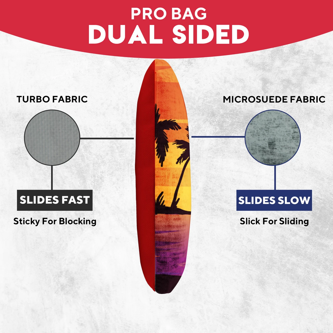 Orange Blue Beach Professional Cornhole Bags - Set Of 8 5 Orange Blue Beach Professional Cornhole Bags - Set Of 8 - Image 3