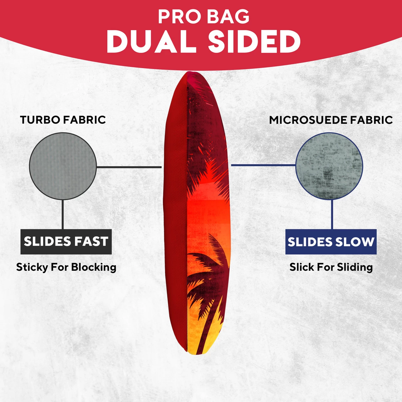 Red Blue Palm Sky Professional Cornhole Bags - Set Of 8 5 Red Blue Palm Sky Professional Cornhole Bags - Set Of 8 - Image 3