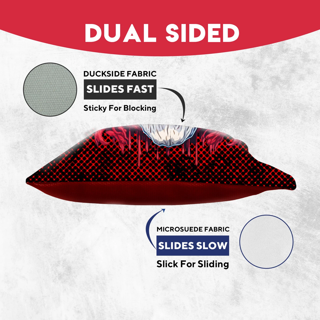 Skull Red Blue Tournament Cornhole Bags - Set Of 8 6 Skull Red Blue Tournament Cornhole Bags - Set Of 8 - Image 4