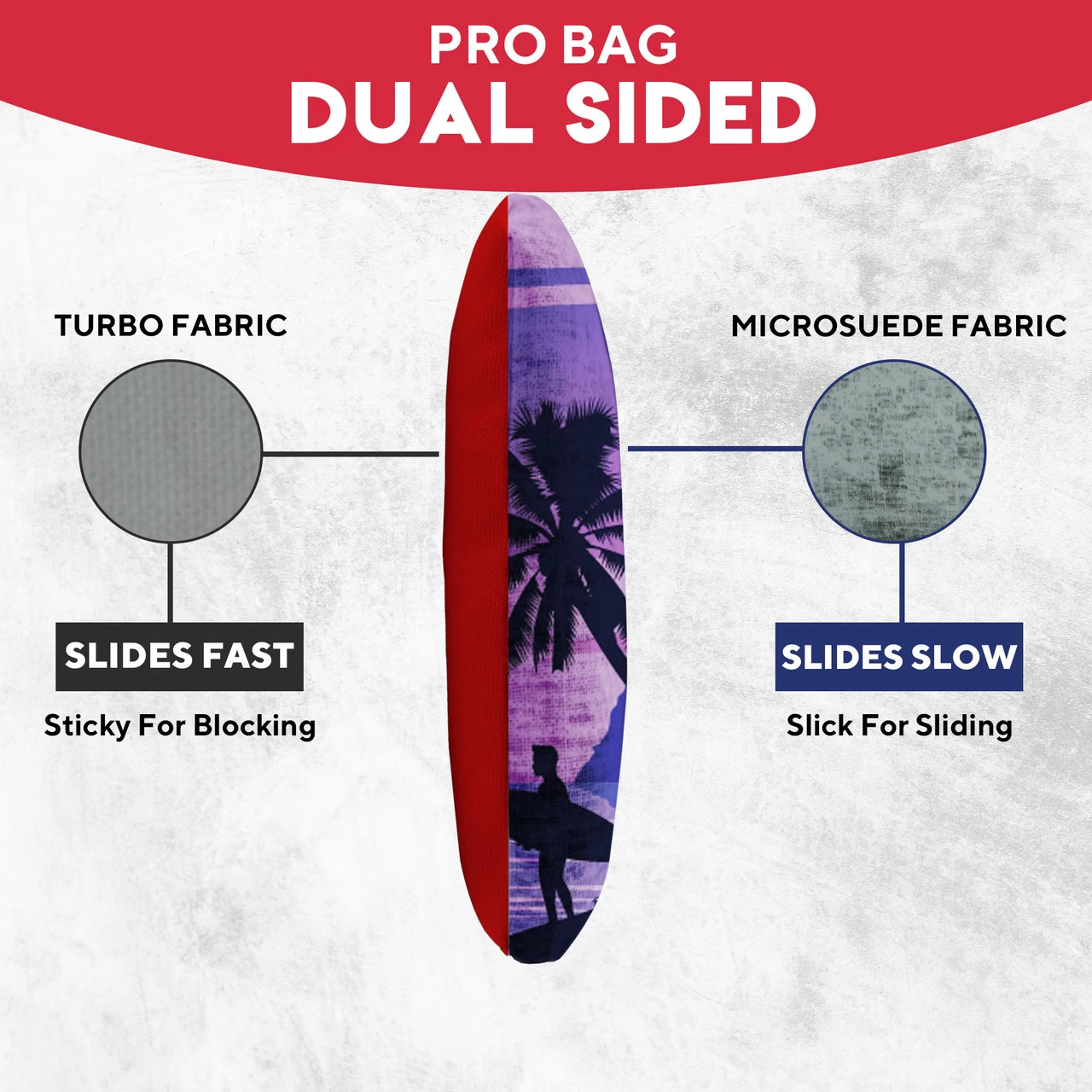 Orange Purple Beach Professional Cornhole Bags - Set Of 8 5 Orange Purple Beach Professional Cornhole Bags - Set Of 8 - Image 3