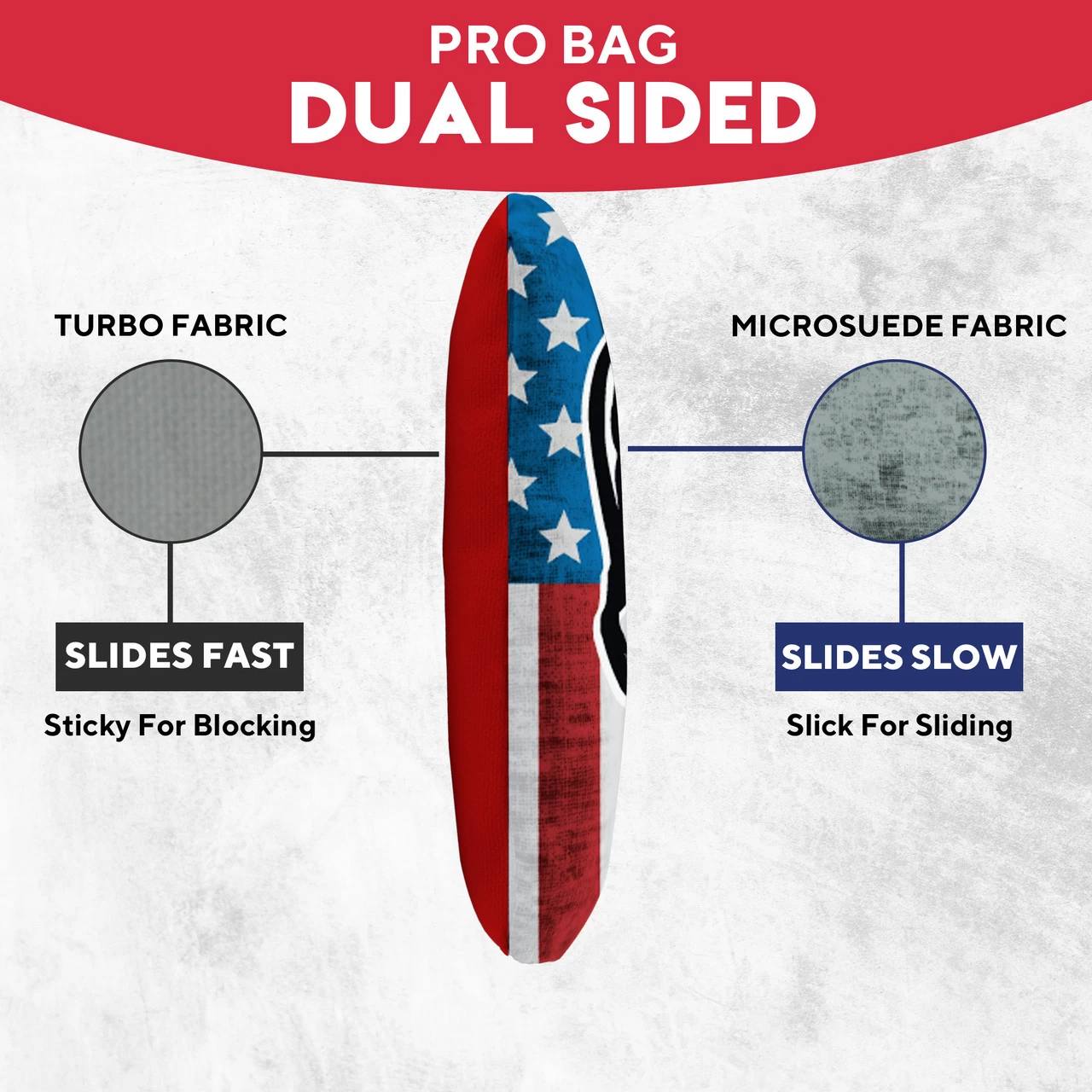 Skull Over Flag Professional Cornhole Bags - Set Of 8 5 Skull Over Flag Professional Cornhole Bags - Set Of 8 - Image 3