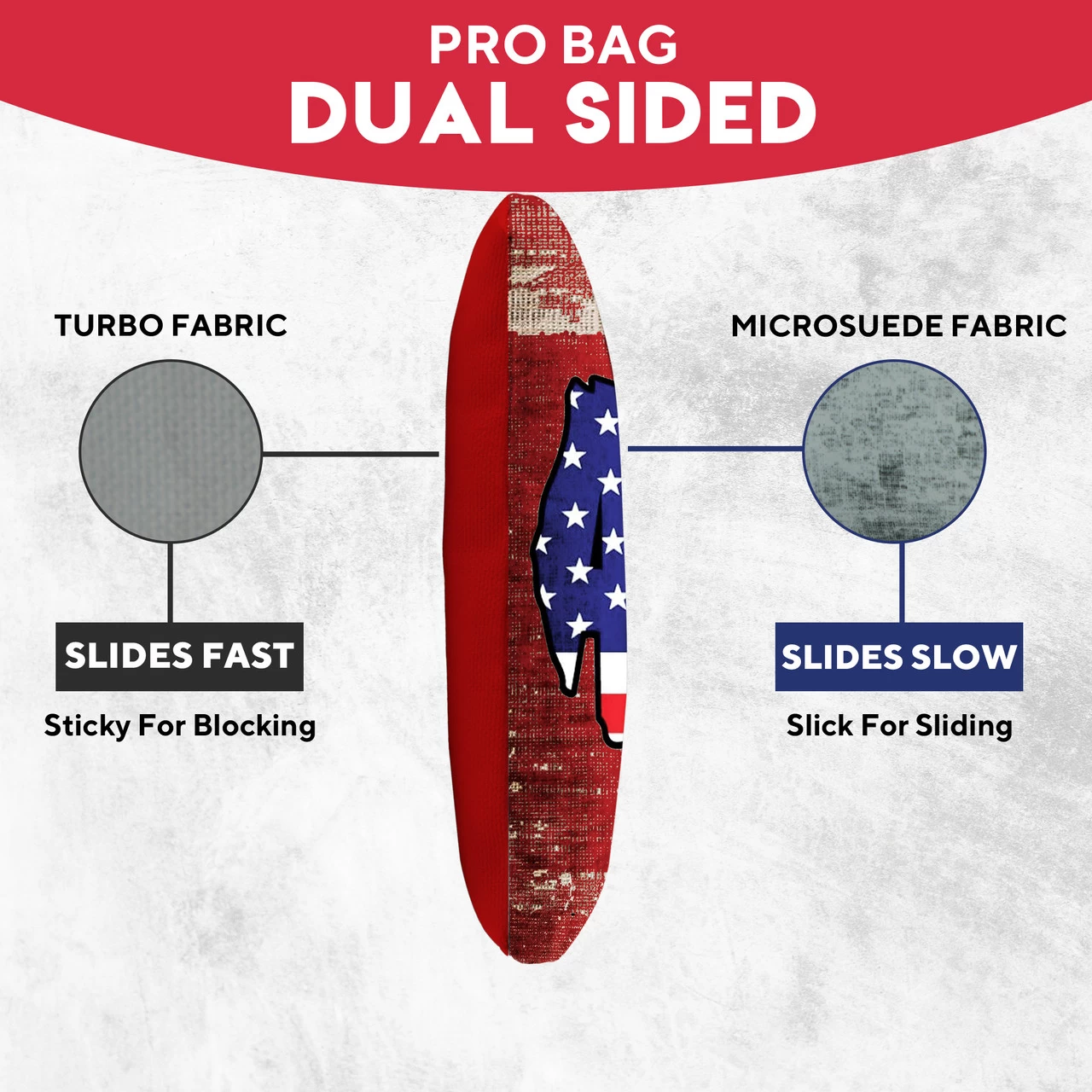 American Blue And Red Professional Cornhole Bags - Set Of 8 5 American Blue And Red Professional Cornhole Bags - Set Of 8 - Image 3