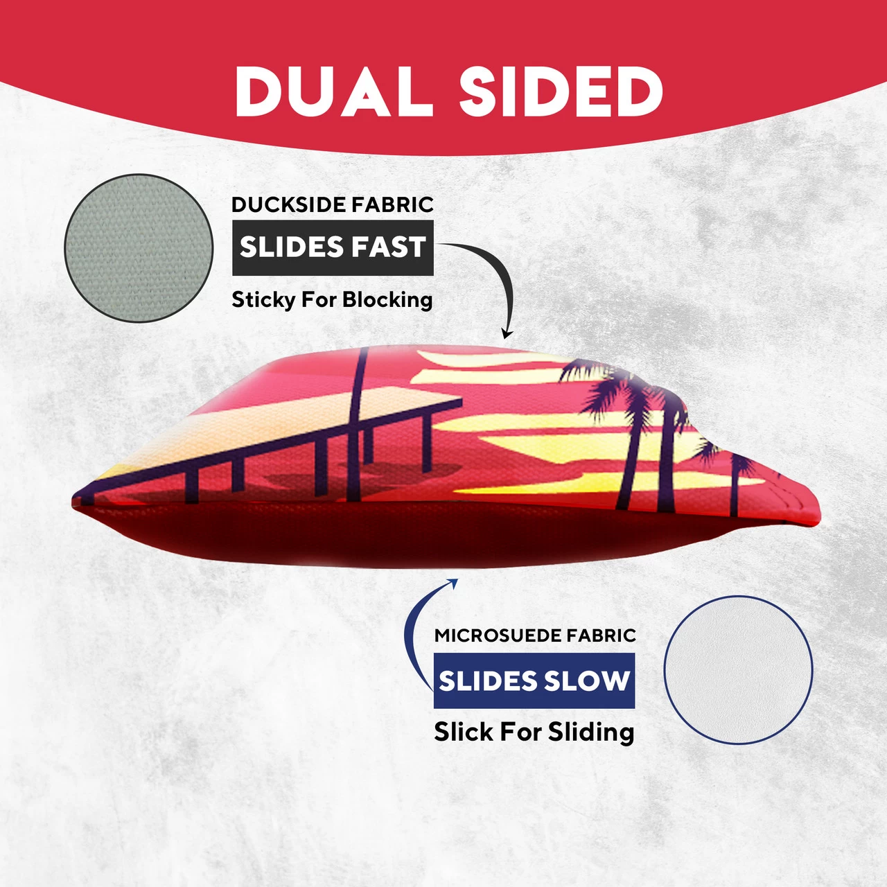 Blue Red Beach Tournament Cornhole Bags - Set Of 8 5 Blue Red Beach Tournament Cornhole Bags - Set Of 8 - Image 3