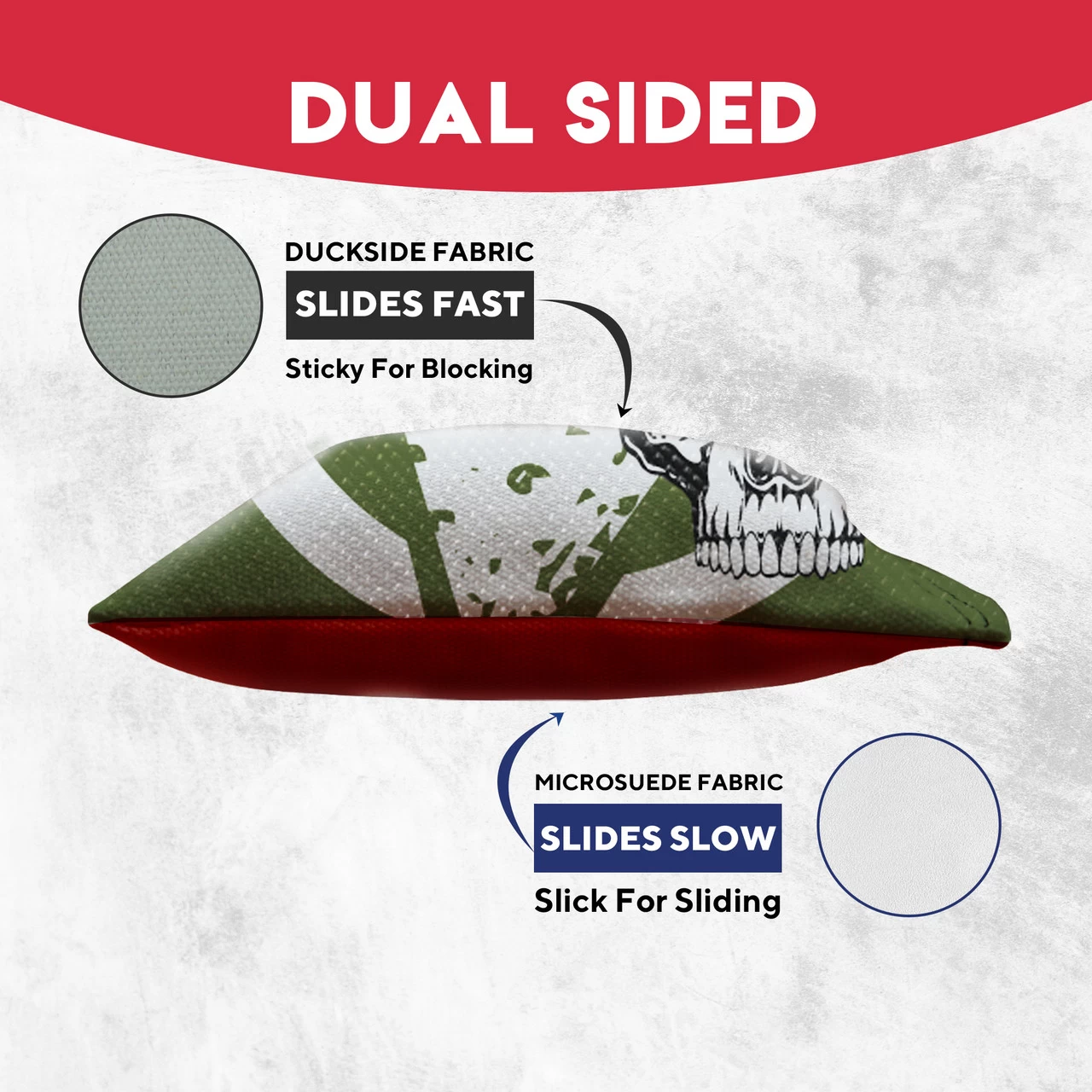 Black Green Star Skull Tournament Cornhole Bags - Set Of 8 5 Black Green Star Skull Tournament Cornhole Bags - Set Of 8 - Image 3