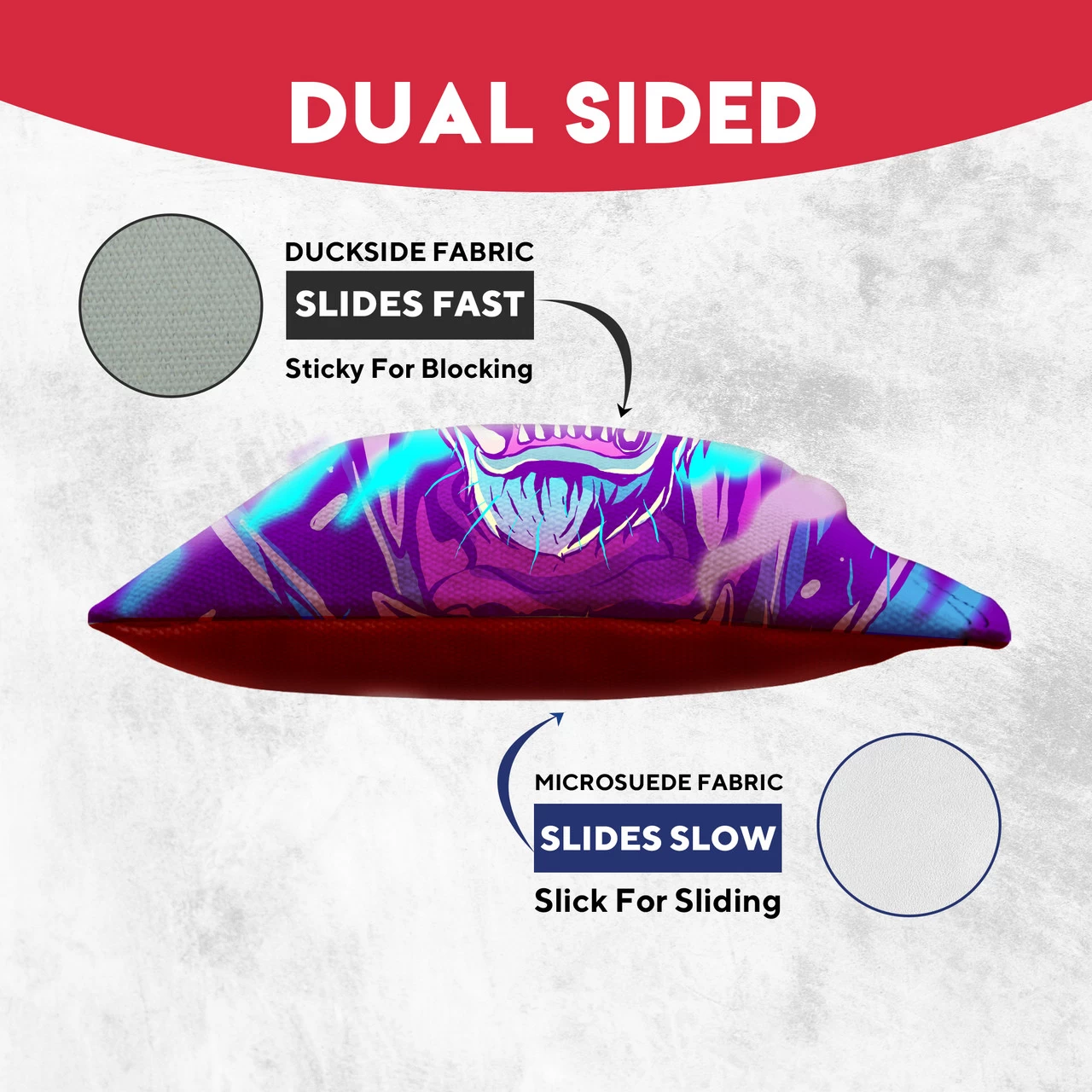 Purple Green Tiger Tournament Cornhole Bags - Set Of 8 5 Purple Green Tiger Tournament Cornhole Bags - Set Of 8 - Image 3