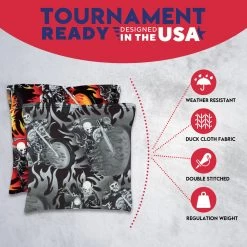 Skull Rider Tournament Cornhole Bags - Set Of 8 12 Skull Rider Tournament Cornhole Bags - Set Of 8 -Pro Cornhole Shop 3 02311.1708460921