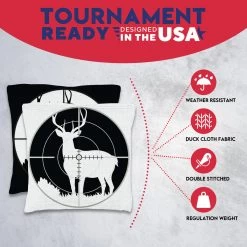 Black White Deer In Scope Tournament Cornhole Bags - Set Of 8 12 Black White Deer In Scope Tournament Cornhole Bags - Set Of 8 -Pro Cornhole Shop 3 08248.1708293609