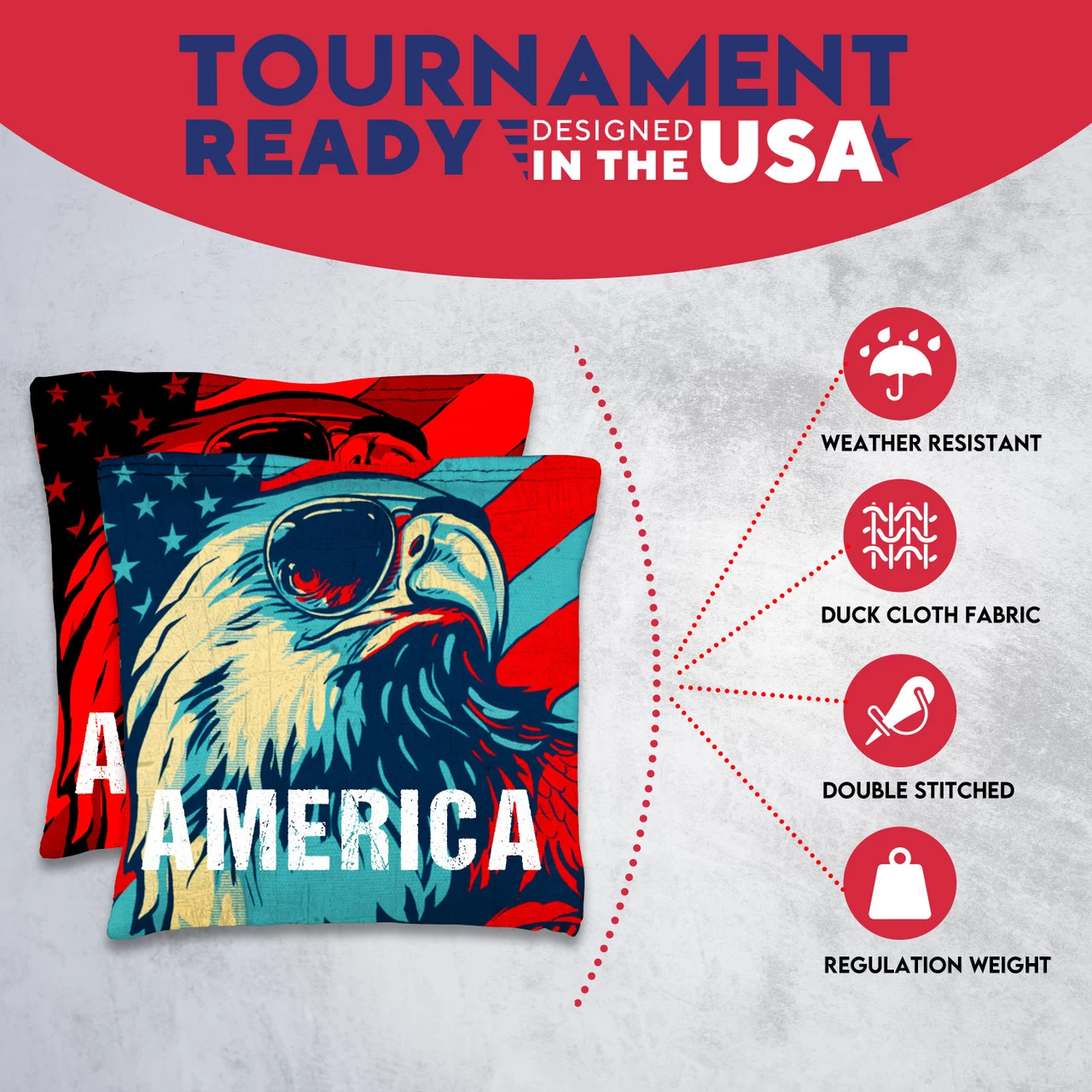 Eagle Shades Tournament Cornhole Bags - Set Of 8 7 Eagle Shades Tournament Cornhole Bags - Set Of 8 - Image 5