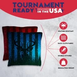 Blue Red Deer Tournament Cornhole Bags - Set Of 8 12 Blue Red Deer Tournament Cornhole Bags - Set Of 8 -Pro Cornhole Shop 3 16280.1708460502