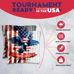 USA Eagle Flag Tournament Cornhole Bags - Set Of 8 12 USA Eagle Flag Tournament Cornhole Bags - Set Of 8 -Pro Cornhole Shop 3 17643.1708225599