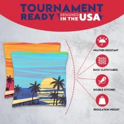 Blue Red Beach Tournament Cornhole Bags - Set Of 8 13 Blue Red Beach Tournament Cornhole Bags - Set Of 8 -Pro Cornhole Shop 3 31663.1708652642