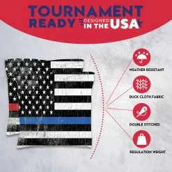 Red Blue Lines Tournament Cornhole Bags - Set Of 8 12 Red Blue Lines Tournament Cornhole Bags - Set Of 8 -Pro Cornhole Shop 3 35860.1708563931