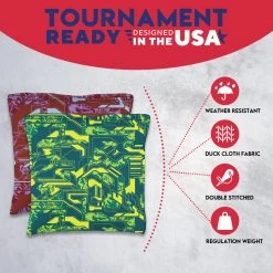 Green Purple Tech Fusion Tournament Cornhole Bags - Set Of 8 12 Green Purple Tech Fusion Tournament Cornhole Bags - Set Of 8 -Pro Cornhole Shop 3 40023.1708644092