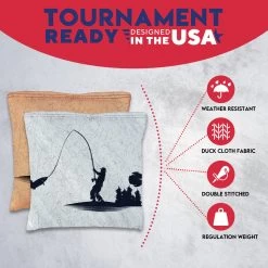 Fish On Rod Tournament Cornhole Bags - Set Of 8 12 Fish On Rod Tournament Cornhole Bags - Set Of 8 -Pro Cornhole Shop 3 44391.1708293859