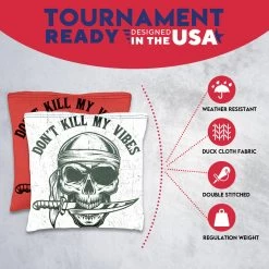 Don't Kill My Vibes Tournament Cornhole Bags - Set Of 8 12 Don't Kill My Vibes Tournament Cornhole Bags - Set Of 8 -Pro Cornhole Shop 3 46871.1708461829
