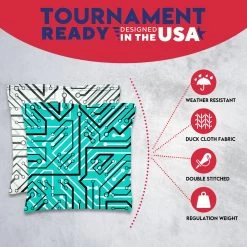 White Aqua Tech Tournament Cornhole Bags - Set Of 8 -Pro Cornhole Shop 3 51193.1708644500