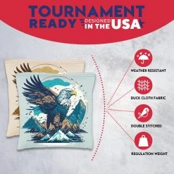 Blue Gold Eagle Tournament Cornhole Bags - Set Of 8 12 Blue Gold Eagle Tournament Cornhole Bags - Set Of 8 -Pro Cornhole Shop 3 63831.1708461538