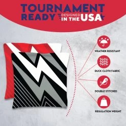 Red Black Zigzag Tournament Cornhole Bags - Set Of 8 -Pro Cornhole Shop 3 76775.1708461900