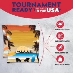 Tropical Red Orange Tournament Cornhole Bags - Set Of 8 13 Tropical Red Orange Tournament Cornhole Bags - Set Of 8 -Pro Cornhole Shop 3 77660.1708652486
