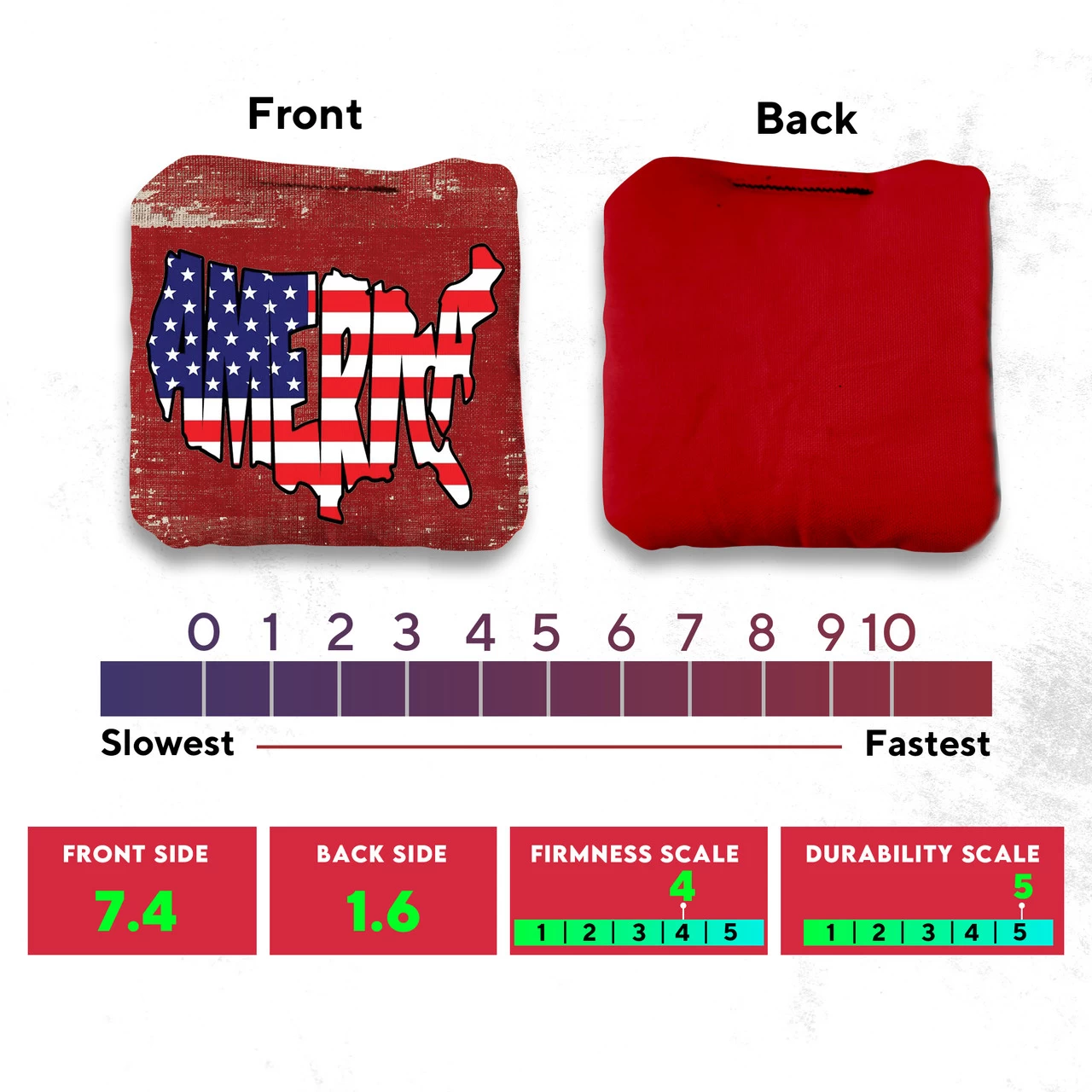 American Blue And Red Professional Cornhole Bags - Set Of 8 6 American Blue And Red Professional Cornhole Bags - Set Of 8 - Image 4