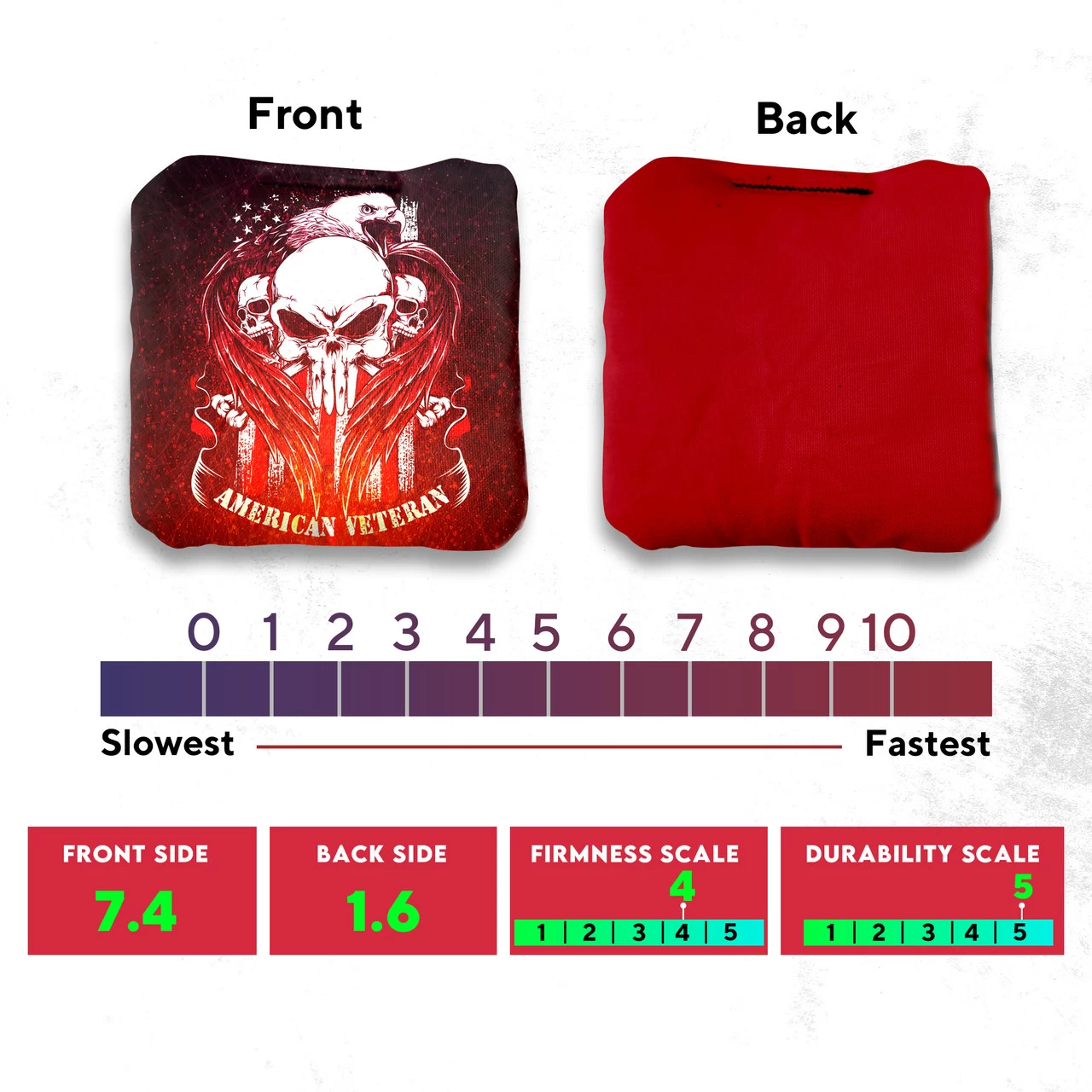 American Veteran Professional Cornhole Bags - Set Of 8 6 American Veteran Professional Cornhole Bags - Set Of 8 - Image 4