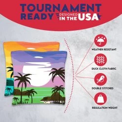 Blue Green Water Beach Tournament Cornhole Bags - Set Of 8 -Pro Cornhole Shop 3 85548.1708652567