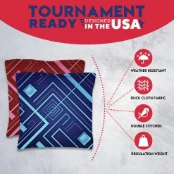Blue Pink Lines Tournament Cornhole Bags - Set Of 8 12 Blue Pink Lines Tournament Cornhole Bags - Set Of 8 -Pro Cornhole Shop 3 86395.1708643819