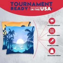 River Palms Tournament Cornhole Bags - Set Of 8 13 River Palms Tournament Cornhole Bags - Set Of 8 -Pro Cornhole Shop 3 96968.1708652395