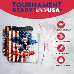 USA Eagle Flag Professional Cornhole Bags - Set Of 8 12 USA Eagle Flag Professional Cornhole Bags - Set Of 8 -Pro Cornhole Shop 4 07586.1706844934