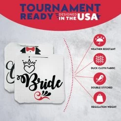 Bride Groom Professional Cornhole Bags - Set Of 8 12 Bride Groom Professional Cornhole Bags - Set Of 8 -Pro Cornhole Shop 4 07649.1707196538