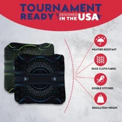 Blue Green Tech Professional Cornhole Bags - Set Of 8 12 Blue Green Tech Professional Cornhole Bags - Set Of 8 -Pro Cornhole Shop 4 12468.1708050768