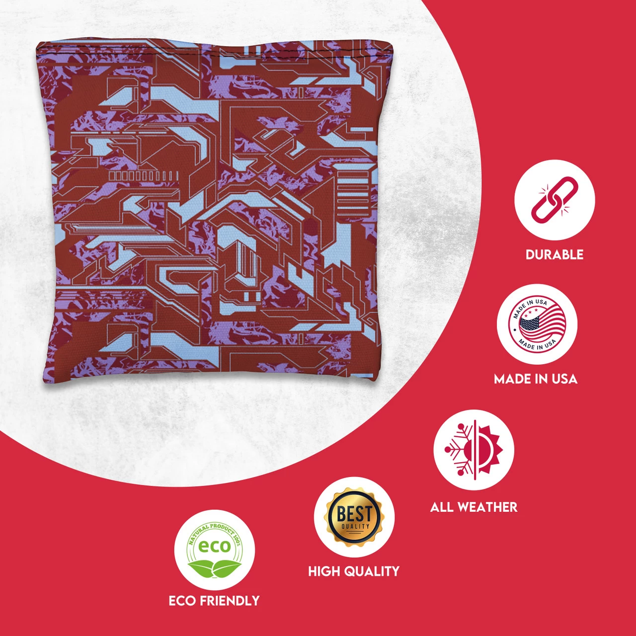 Green Purple Tech Fusion Tournament Cornhole Bags - Set Of 8 4 Green Purple Tech Fusion Tournament Cornhole Bags - Set Of 8 - Image 2