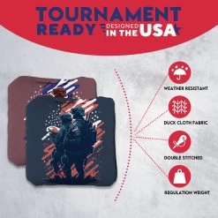 Two Soldiers Professional Cornhole Bags - Set Of 8 -Pro Cornhole Shop 4 36502.1707376199