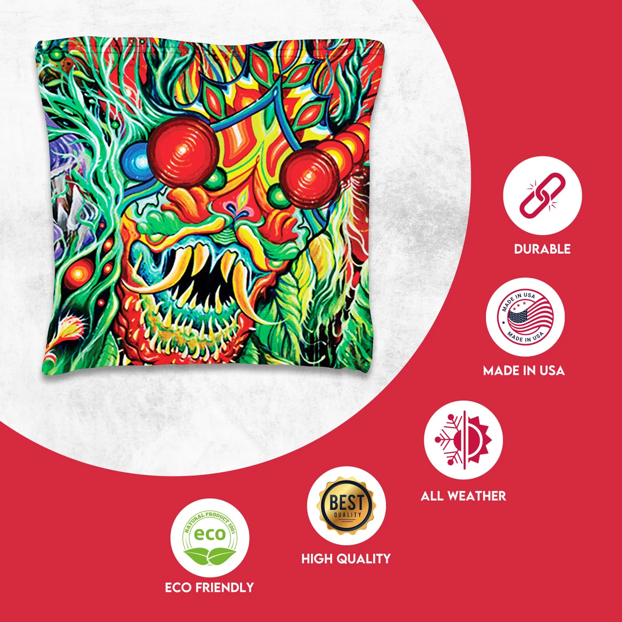 Colorful Skull Tournament Cornhole Bags - Set Of 8 4 Colorful Skull Tournament Cornhole Bags - Set Of 8 - Image 2